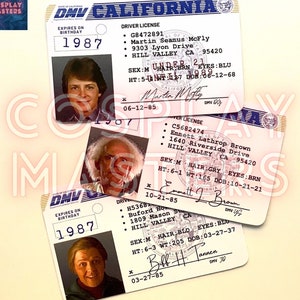 Back to the Future • Marty McFly • Doctor Emmett Brown • Biff Tannen Cosplay Prop ID