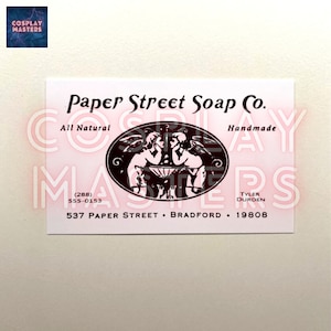 Fight Club Tyler Durden Paper Street Soap Company Biglietto da visita Prop