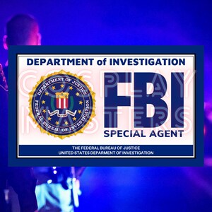 2024 FBI ID Card printable Cosplay Secret Agent Badge - Etsy