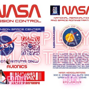 ID-kaart NASA-bemanningslid 2025 met echte QR-code - 'afdrukbare' cosplay NASA-werknemersbadge