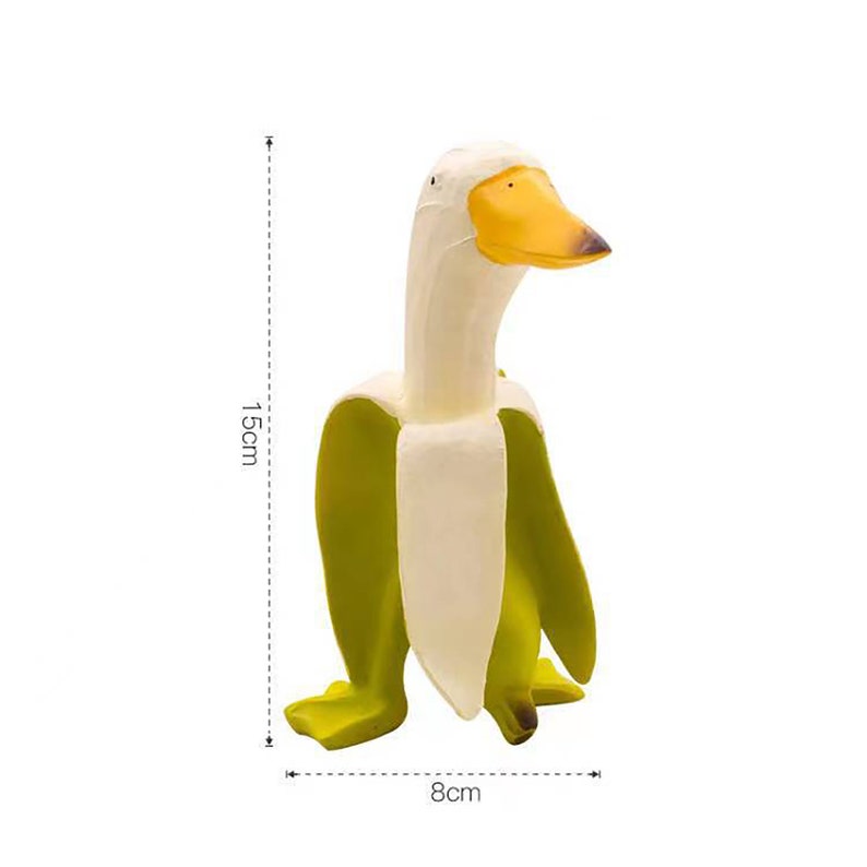 Banana Duck Resin Garden Statue Lovely Duck Figurine Etsy