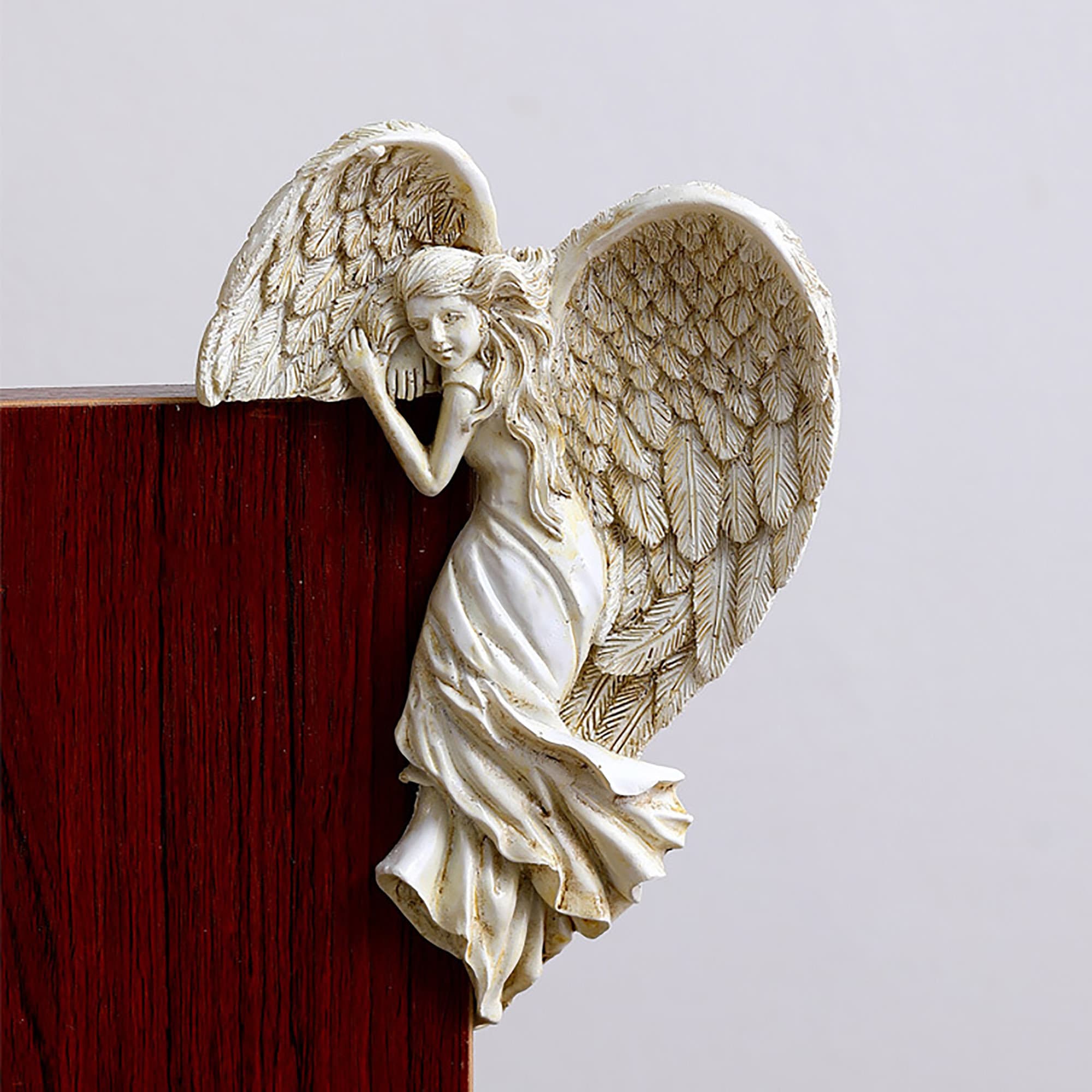 Sleeping Angel Door Frame Figurine Angel With Wings Ornament Etsy