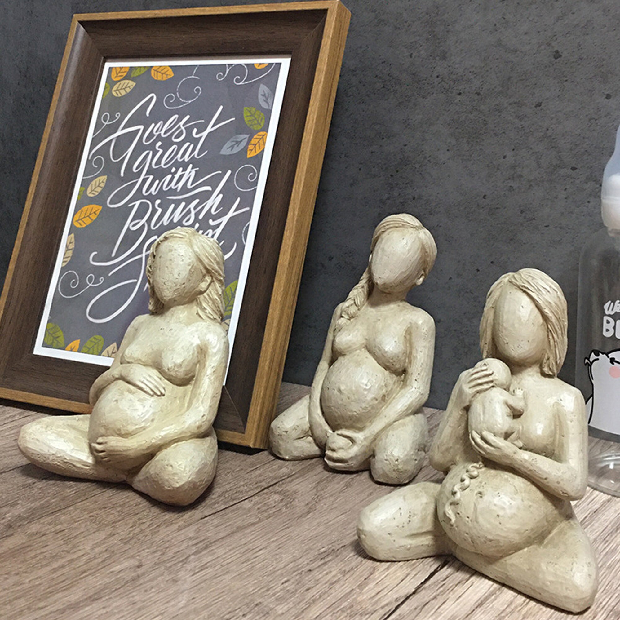 Pregnant Mother Statue Decorations Cute Women Statue Hand - Etsy