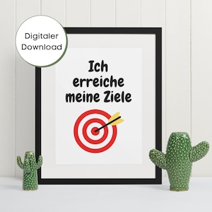 Affirmation Poster Goals Success | Positive Beliefs | Poster Affirmations | DIGITAL INSTANT DOWNLOAD | pdf