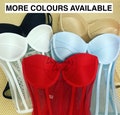 Transparent Corset, Sheer Bustier, Bridal Corset, Tulle Lace-up Corset, Corset Top, Mesh Corset, Waist Snatcher with Lacing. Various Colours