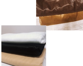 Rete corsetto, rete, rete/rete stabilizzatrice. Rete/maglia non elastica per corsetti. Tessuto corsetto nudo. Nero, bianco, beige, marrone medio e marrone scuro.