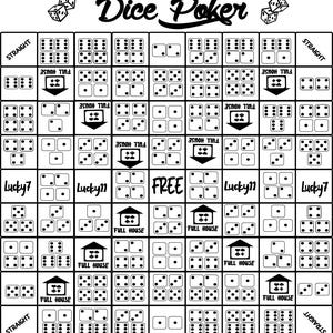 ポーカーダイスゲームボードテンプレート