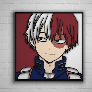 Anime Character multicouche SVG, Anime Character cut file, Découpe de contreplaqué, Découpe de papier, couche 3D, contreplaqué mandala 3D, fichier SVG
