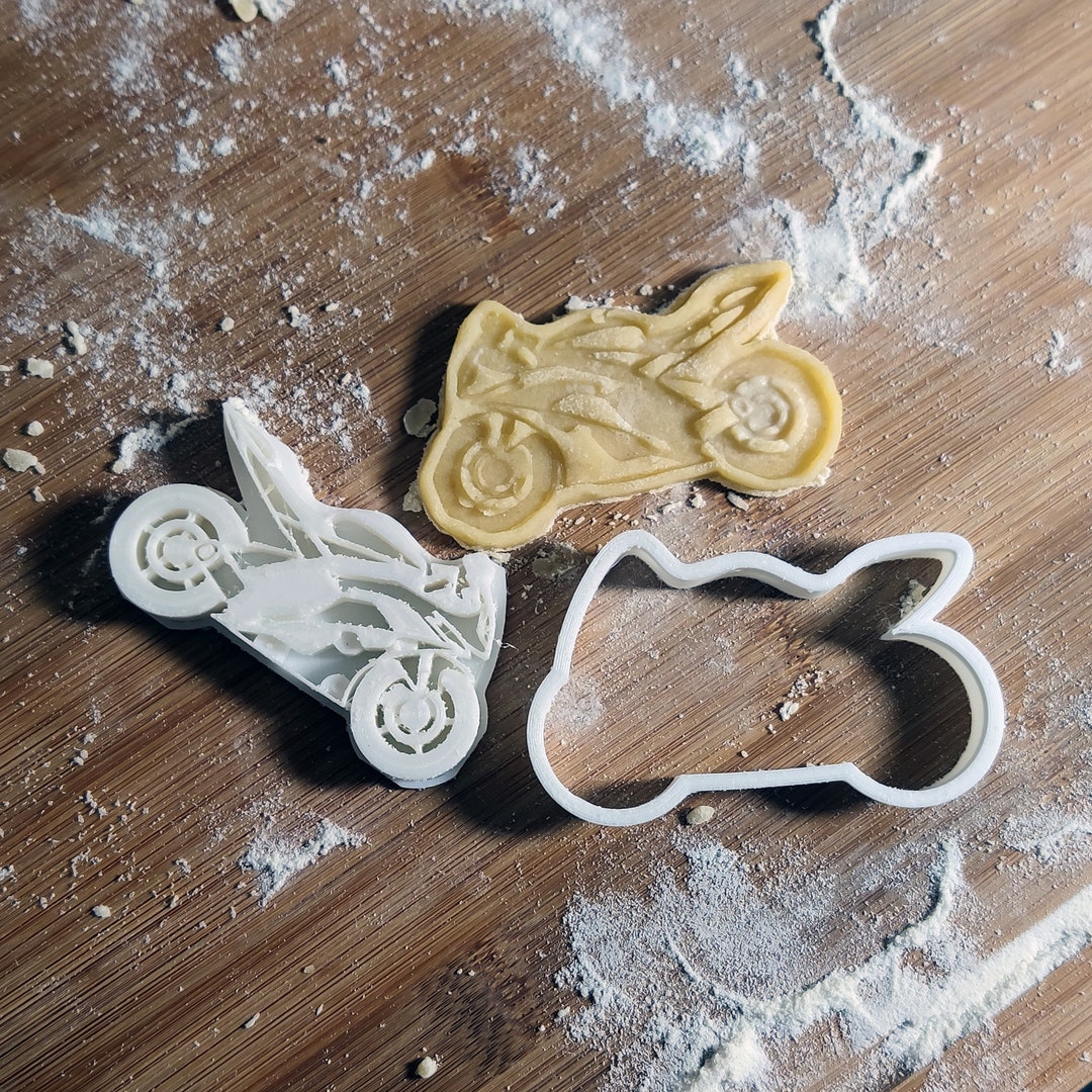 Motorcycle Cookie Cutter. STL File. for a 3d Printer for a Etsy