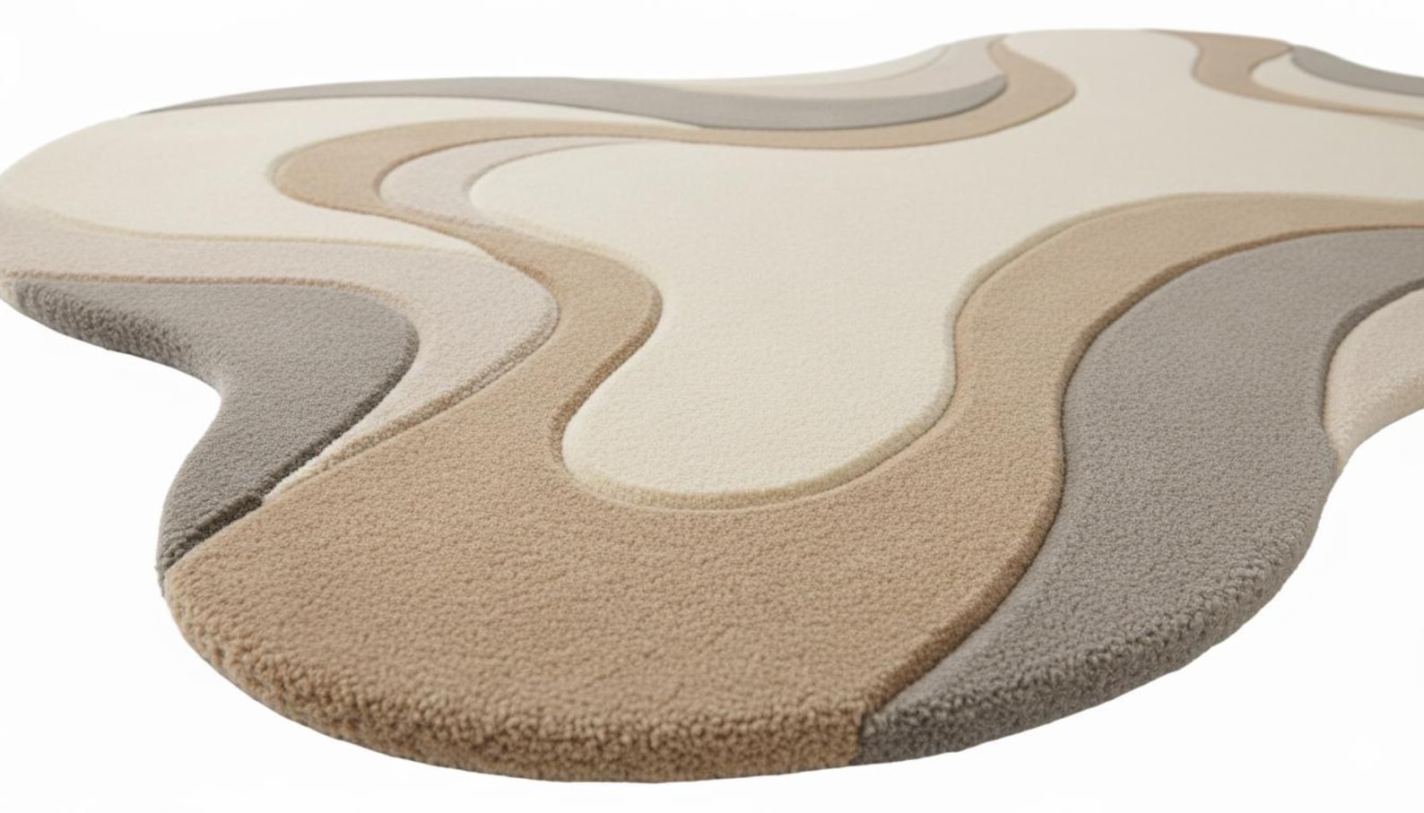 Neutral Tufted Rug Pattern Hand Tufted Wool Area Rug, Modern Abstract Neutral Irregular Rug - Etsy