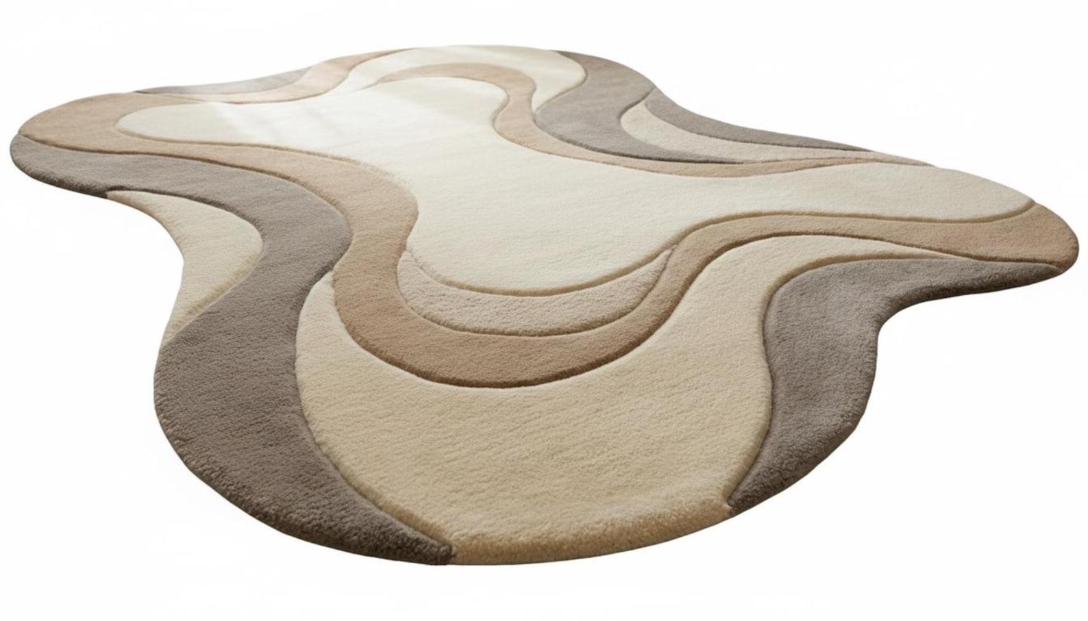 Hand Tufted Wool Area Rug, Modern Abstract Neutral Irregular Rug - Etsy