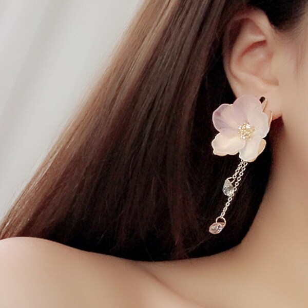 Korean Drop Earrings Etsy