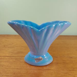 Beautiful blue vase, high lustre glaze, 1950s