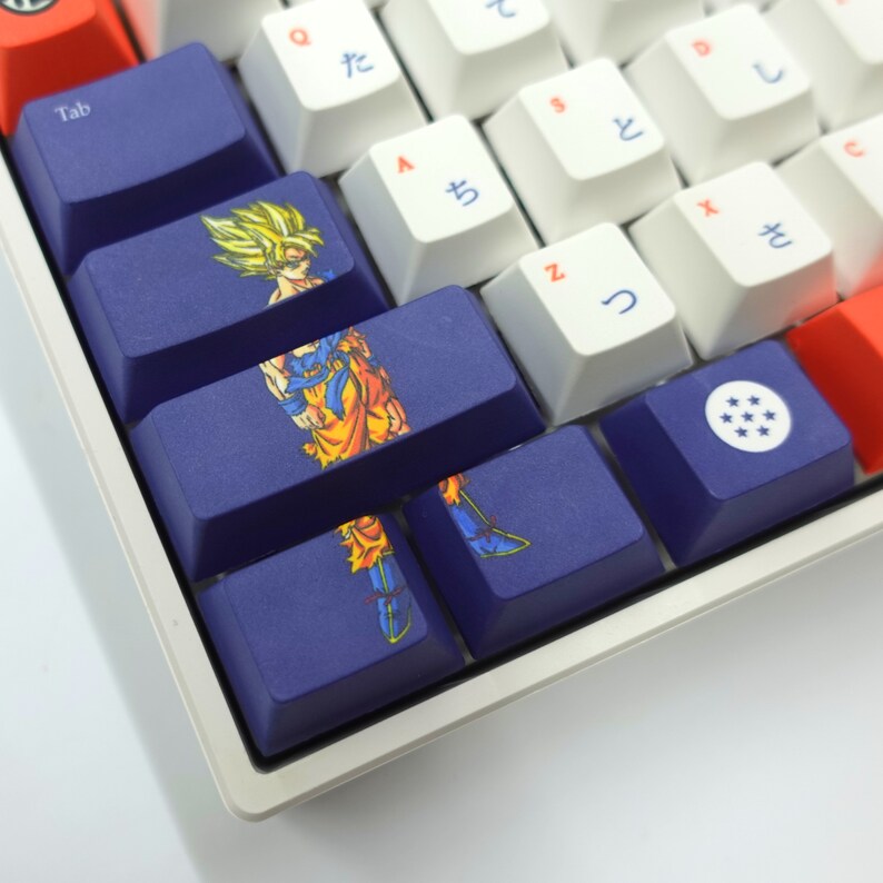 Dragon Ball Goku Keycaps Goku Keycaps 104 Full Size Etsy