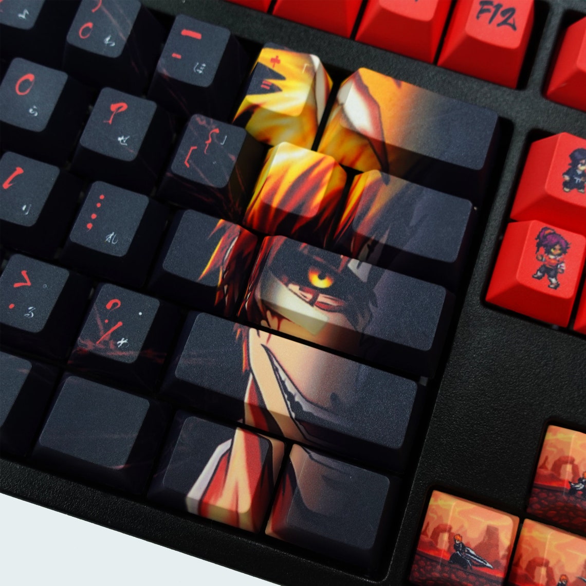 Bleach Keycaps Kurosaki Ichigo Keycaps 108 Full Size Etsy Finland