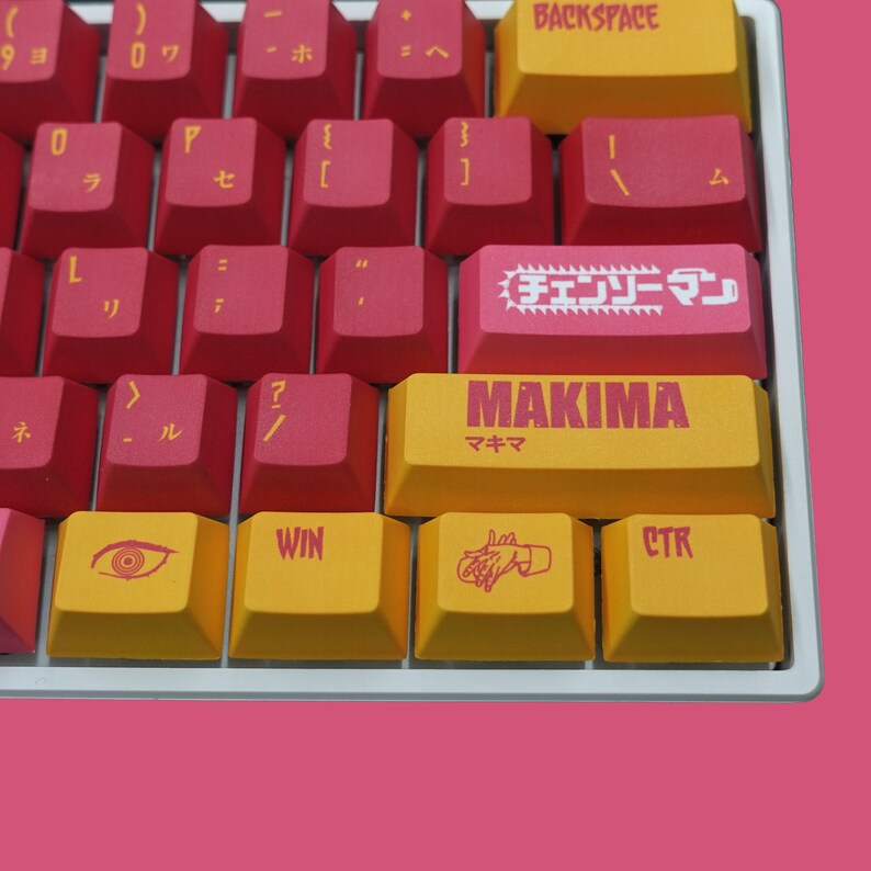 Chainsaw Man Makima Keycaps Makima Keycaps 104 Full Size Etsy Hong Kong