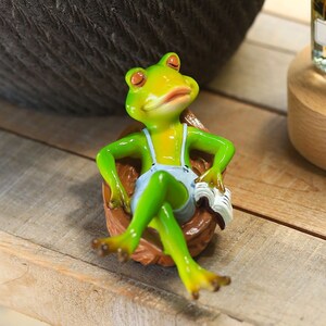 Gemmia Miniatura Figurina di rana del giardino delle fate- Lettura