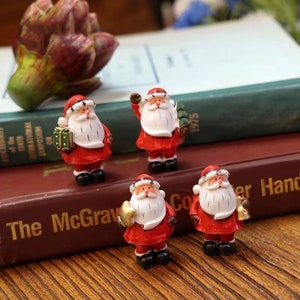 Santa Claus Statue with Star Santa Claus Figurine Santa Claus Sculpture with Gift Christmas Tree Figurine Home Decor Bell Gift for Friends