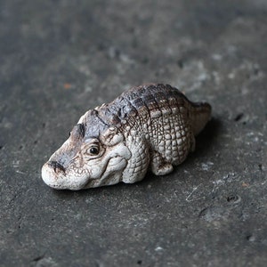 Crocodile Statue Resin Mini Crocodile Bookshelf Decor Crocodile Figurine Animal Sculptures Dashborad Decoration Home Decor Gift for Friends