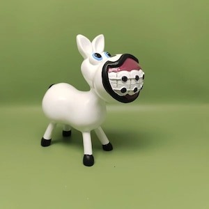 Donkey Figurine Orthodontics Donkey Statue Resin Teeth Care Decor Dental Sculptures Clinic Collection Donkey Sculpture Gift for friends