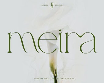 Meira Modern Elegant Serif Font - Boho, Canva, Procreate Cricut Use, Perfect for Logos & Branding, Typeface, Branding, Editorial Design, Etc