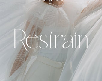 restrain - Serif Font, Modern Font, Boho Font, Branding Font, Swash Font, Fonts for Cricut, Bohemian Fonts, Cricut Fonts