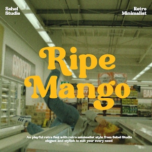 Ripe Mango - Retro Serif Font, Elegant Font, Canva Font, Modern Font, Boho Font, Logo Font, Groovy Font, Silhouette Font