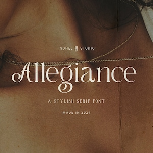Allegiance Font Thin Serif with Unique Alternate Style - Modern and Classic Touch - Perfect for Logos, Invitations, Branding, Elegant Design