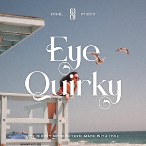 Eye Quirky - Modern Elegant Serif Font, boho font, modern font, canva font, procreate font, cricut font, branding font, elegant font