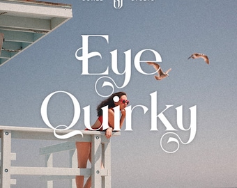 Eye Quirky - Modern Elegant Serif Font, boho font, modern font, canva font, procreate font, cricut font, branding font, elegant font