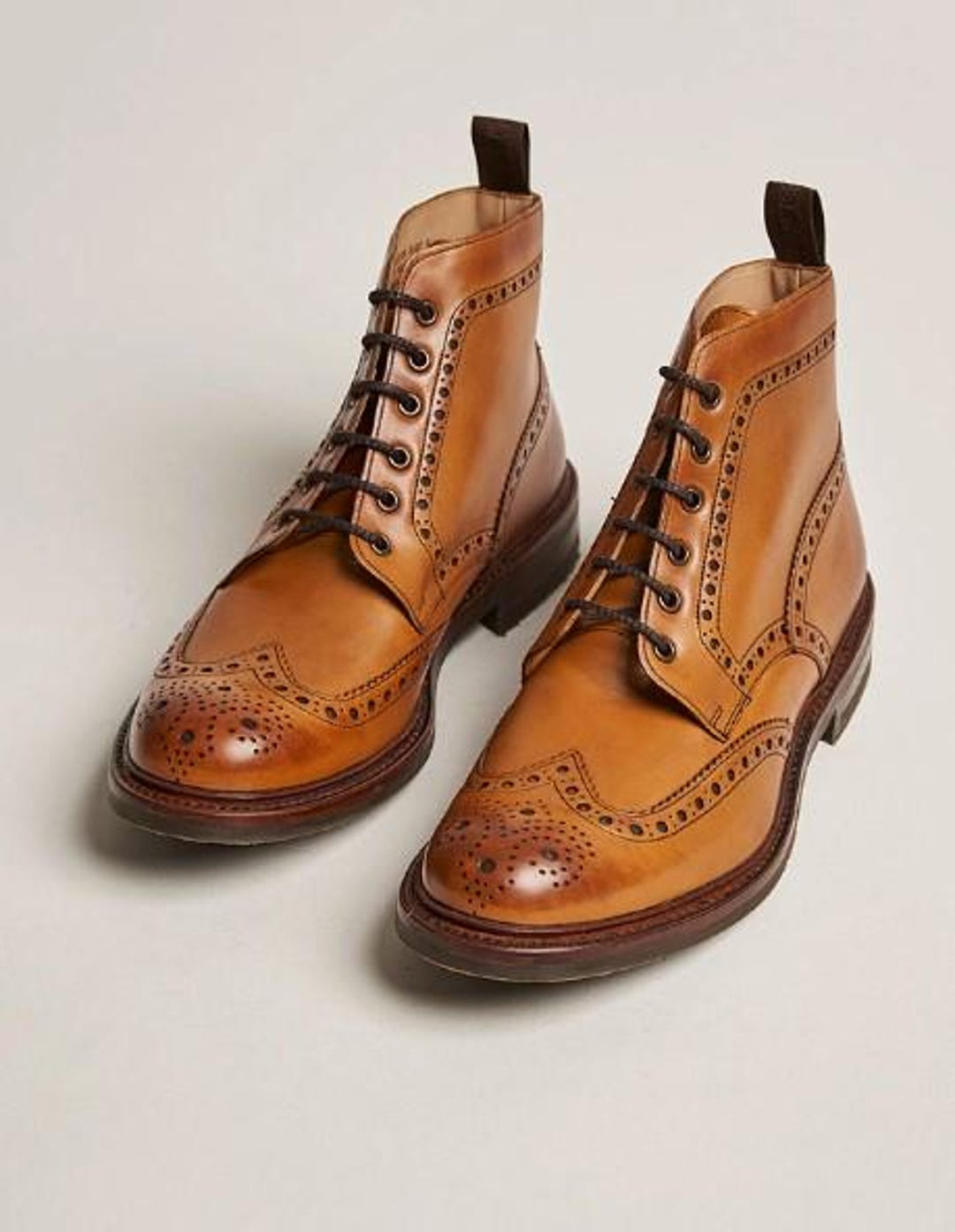 Bottes Oxford Lacets Cuir Violet Fait Main - Homme - Chukka élégantes