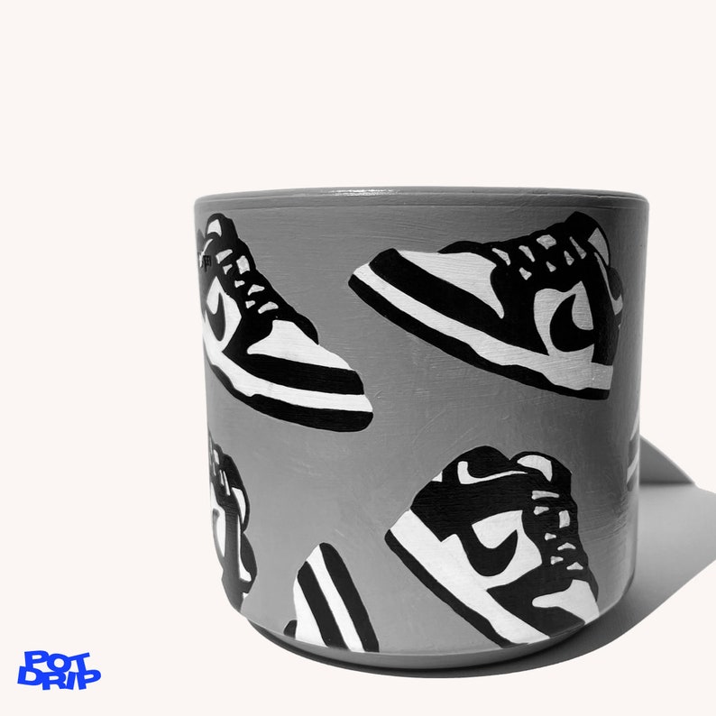 NIKE DUNK POT Nike Panda Dunks Hand Painted Terracotta Plant - Etsy