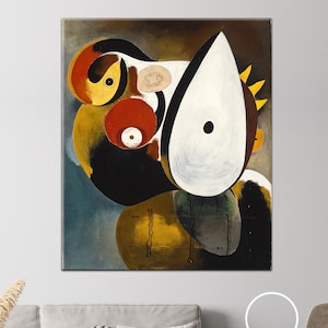 Joan Miro, Abstract Dog Canvas Print, Cute Dog Kids Room Wall Art, Nurse Decor Art,  Roll Canvas, Framed Wall Art, Canvas Print