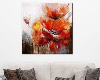 Kalifornischer Mohn Druck, Orange Blumen Wandkunst
