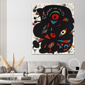 Miro Abstract Art Prints, Joan Miro Abstract Wall Art Canvas, Home Decor, Roll Print, Large Canvas Print, Framed Wall Art, Various Sizes