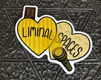 Liminal Spaces Vinyl Sticker | Horror Game Laptop Decal Backrooms Yellow Rooms Alternative Sticker Gift