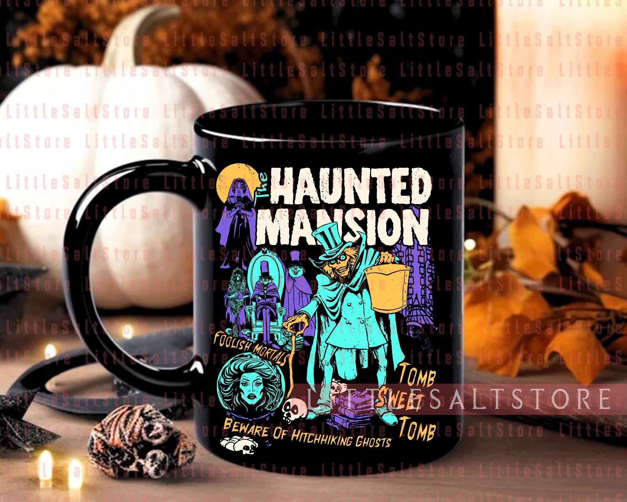 Disney Tumbler with Straw - The Haunted Mansion Icons-KitPla