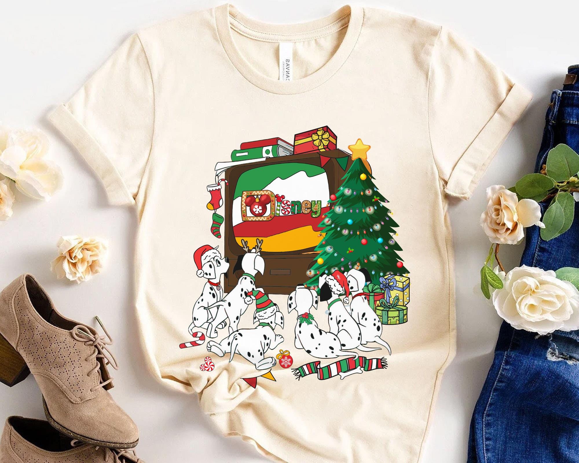 Discover Dalmatian Dogs In Front Of Tv Christmas Shirt 101 Dalmatians Disney Tee