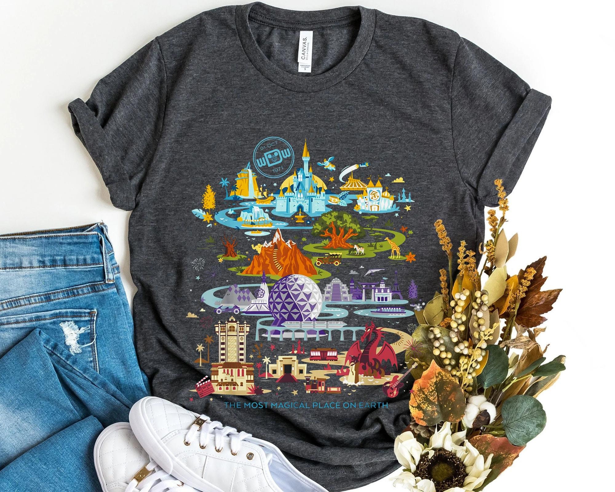 Discover Retro Walt Disney World T-shirt / Magical Place On Earth Shirt / Disneyland 50th Anniversary Shirt