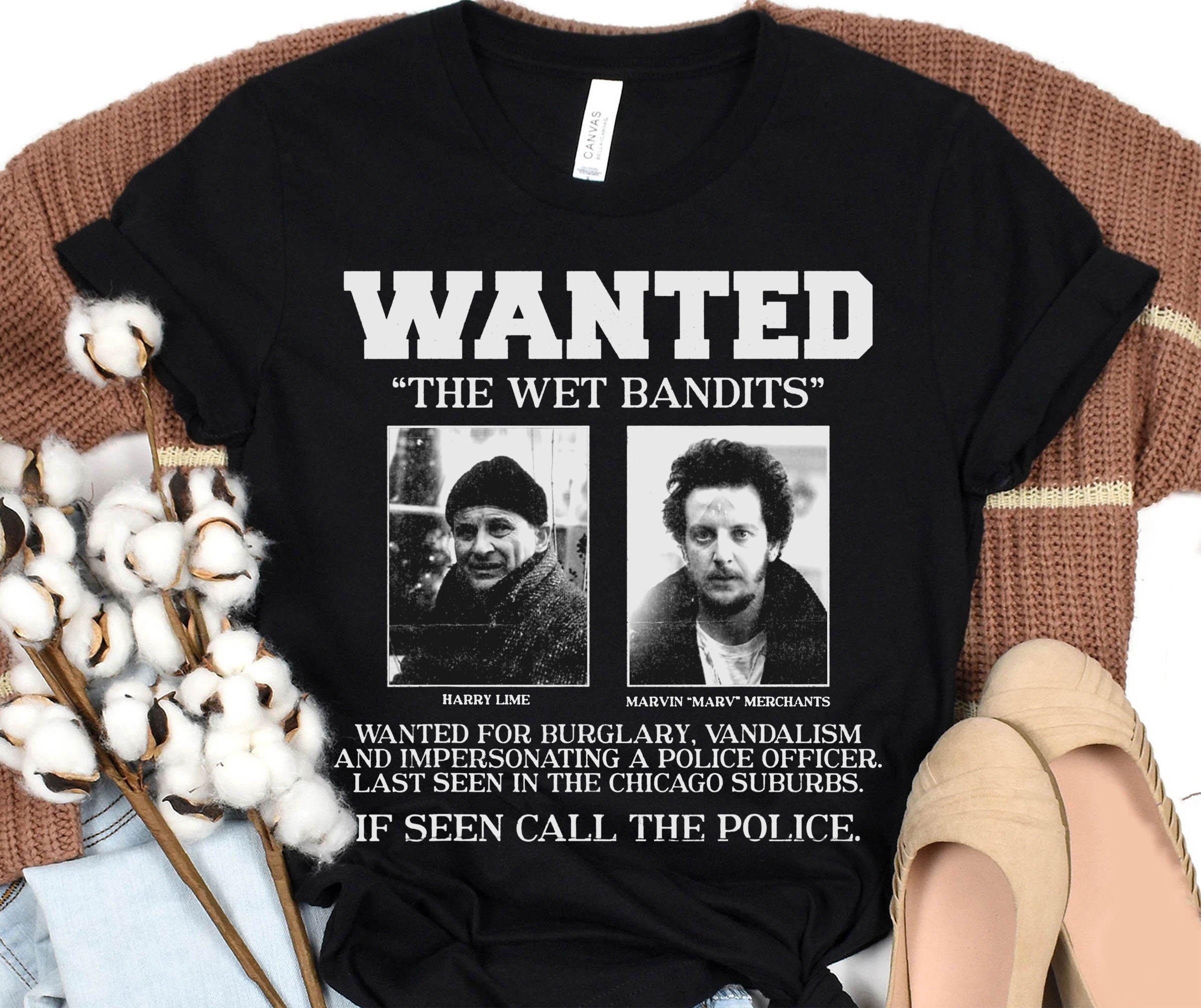 Discover Wanted The Wet Bandits Harry And Marv Christmas Sweatshirt / Home Alone Shirt / Kevin McCallister Sweatshirts