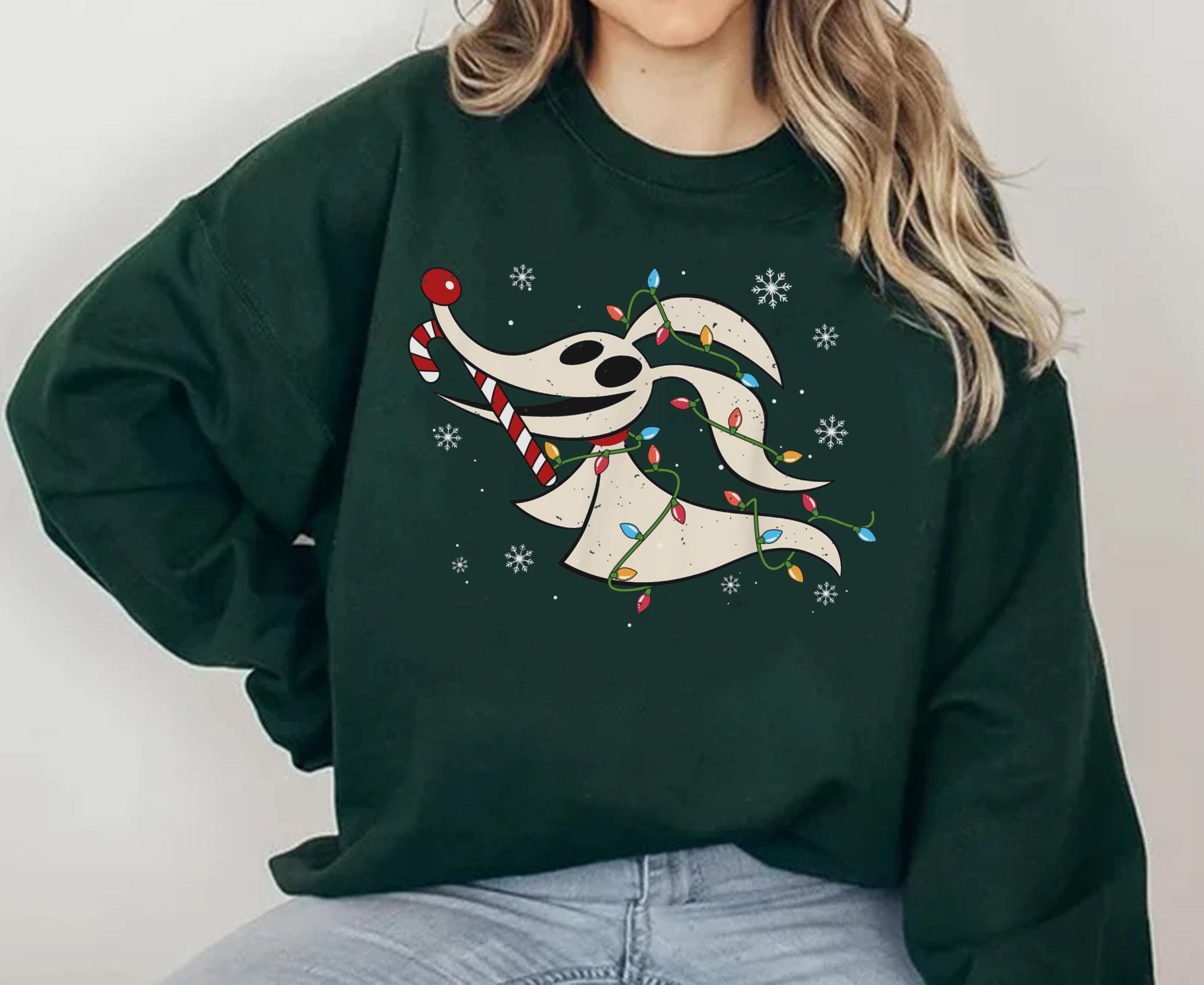 Discover Zero Dog Christmas Light Sweatshirt Nightmare Before Christmas