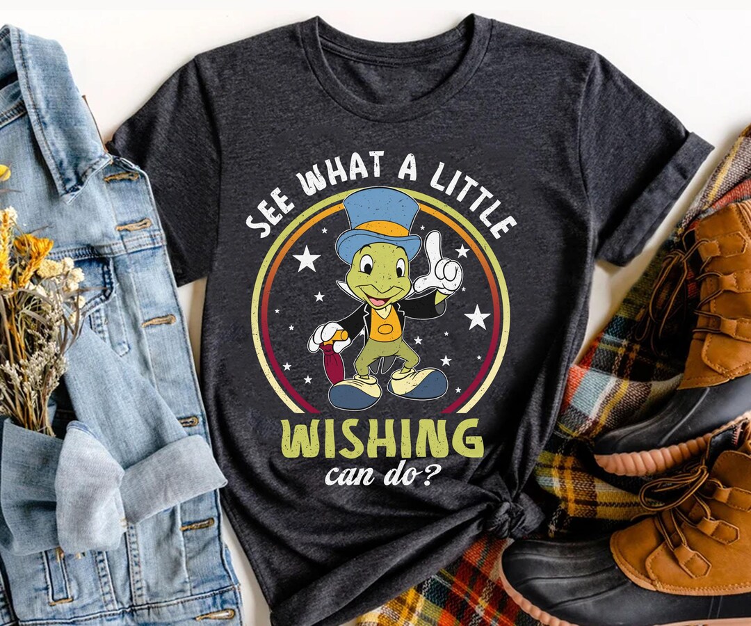 Retro Jiminy Cricket See What A Little Wishing Can Do Shirt / Disney