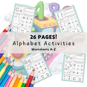 ABC Worksheets Bundle: Promote Handwriting Skills - Trace, Learn & Practice Letter Formation - Ideal for Toddlers, Preschool, Homeschooling