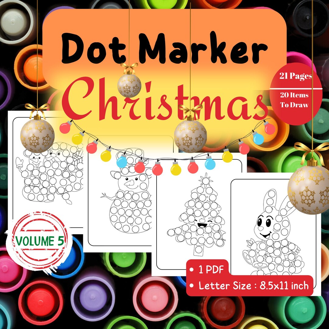 Christmas Dot Marker Βook Printable for Kids Dot a Dot - Etsy