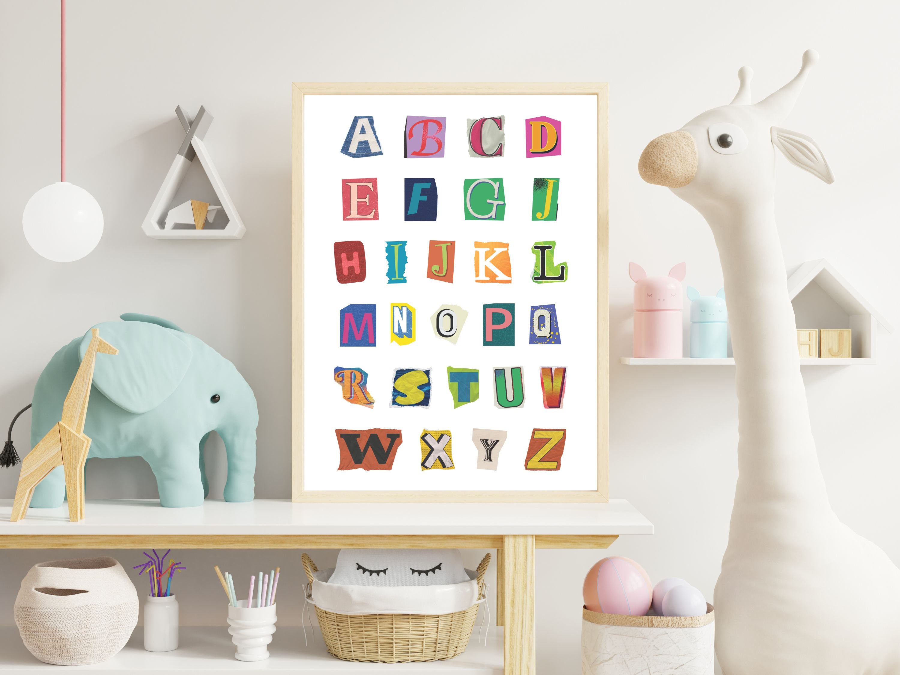 ABC Educational Collage Print Poster Printable Educational Cutout ...