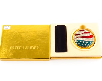 Estée Lauder - America the Beautiful - Vintage Powder Compact - Boxed