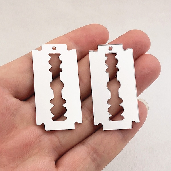 10 pieces of razor blade alloy charms for jewelry making