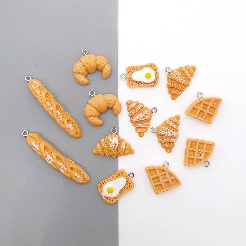 44Pcs Resin Food Charms Pendants 3D Imitation Food Hanging Charms for  Earrings Bracelets Necklace Keychain DIY Making Jewelry Making