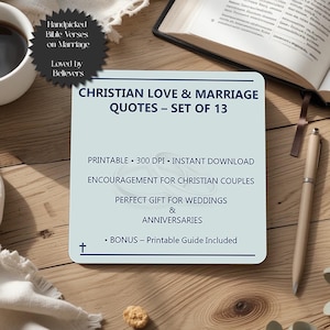 Inspirational Christian marriage quotes for instant download | Printable cards for couples – Christian gift