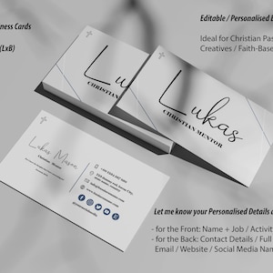 CHRISTLICHE VISITENKARTEN– Personalisierbar für Mentoren, PASTOREN /Speaker | Hochwertige Business Cards, Gemeinde, Bibelvers Jeremia 29:11